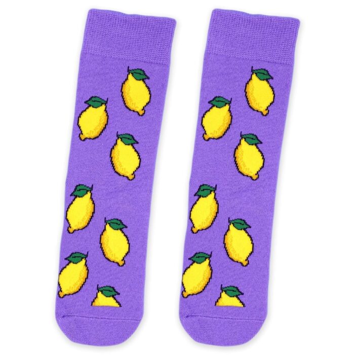 lemon socks in purple color