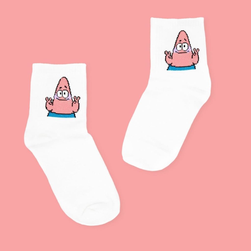 pair of patrick socks spongebob