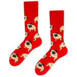 pug socks red