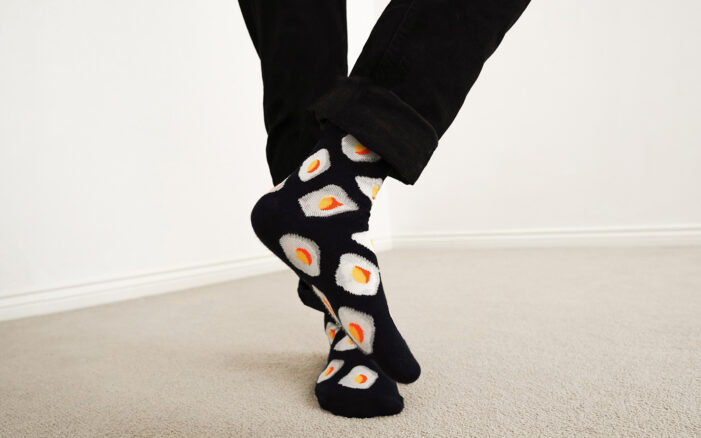 socks with eggs