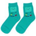 pair of sea green socks with beemo