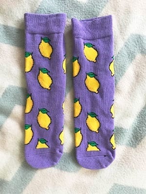 lemon socks purple