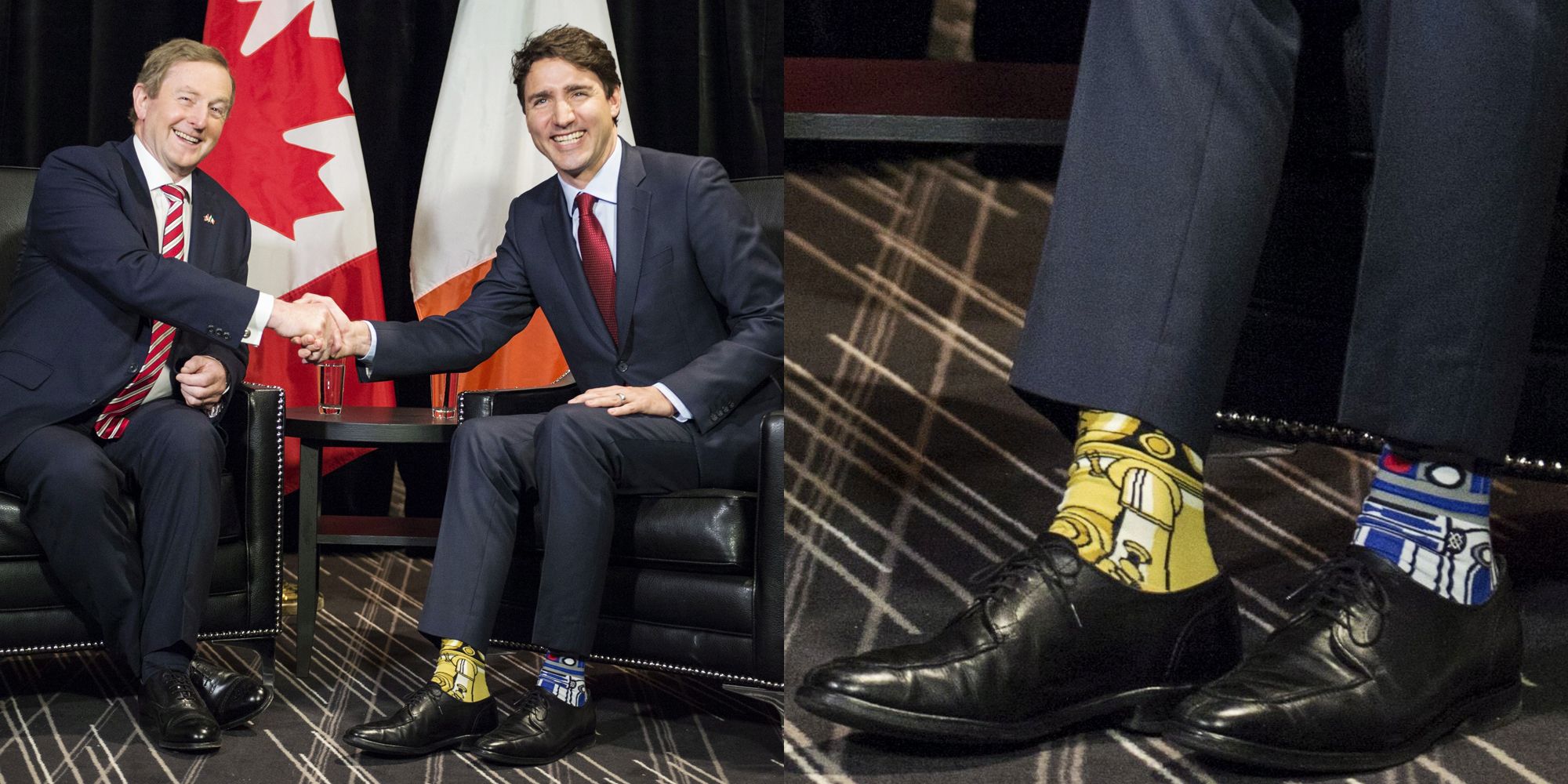 Justin Trudeau in Star Wars Socks from Kumplo