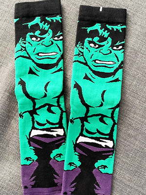 hulk marvel socks