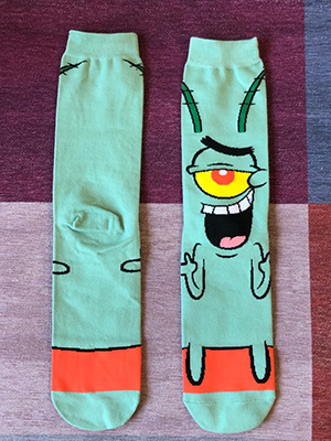 plankton Spongebob socks from kumplo